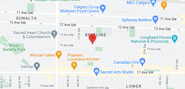 map of 405 1208 14 Avenue SW